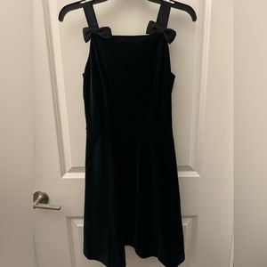 NWT Ted Baker Bow Strap Black Velvet Skater Dress